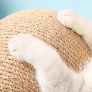 Natural Sisal Cat Scratch Ball | Kitten Sisal Rope Ball Board Grinding Paws