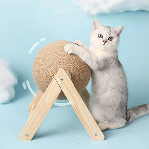 Natural Sisal Cat Scratch Ball | Kitten Sisal Rope Ball Board Grinding Paws