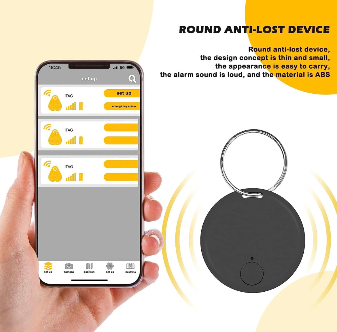 SafePaws GPS Tracker | Bluetooth App Tracker Anti-Lost Device Smart Finder Locator