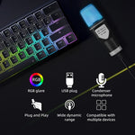 Load image into Gallery viewer, USB Microphone RGB | Microfone Condensador Wire Gaming Mic for Podcast Recording Studio Streaming

