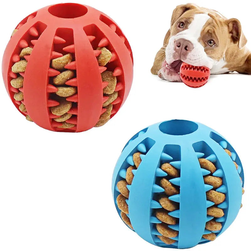 Dog Ball Toys for All Dogs | Interactive Puppy Chew Toy Tooth Cleaning Rubber Food Ball Toy