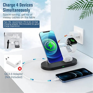 5-in-1 Wireless Charger Stand | Fast Charging Wireless Station