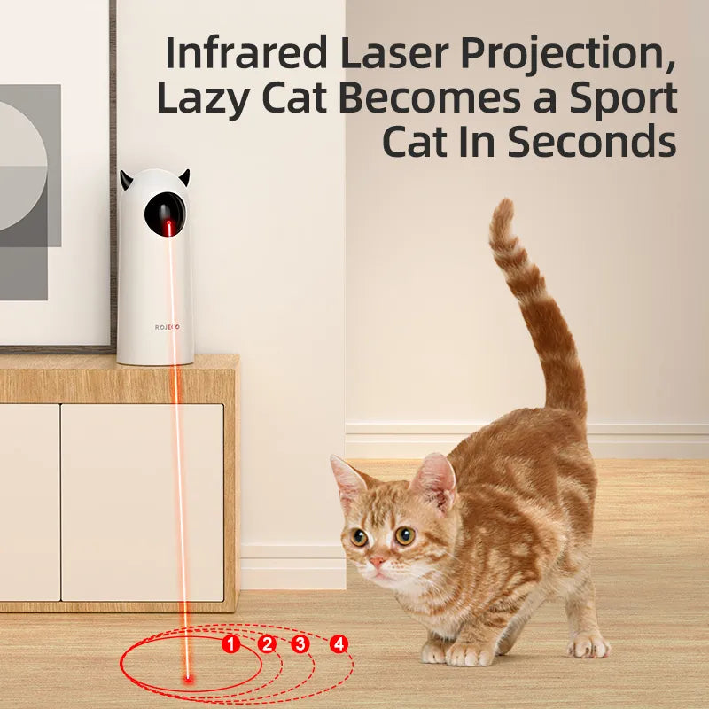 LED Laser Indoor Cat Toy | Automatic Cat Toys Interactive Smart Teasing