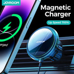 Load image into Gallery viewer, Magnetic Car Phone Holder &amp; Wireless Charger | iPhone 14 13 12 Pro Max Fast Charging With Blue Light
