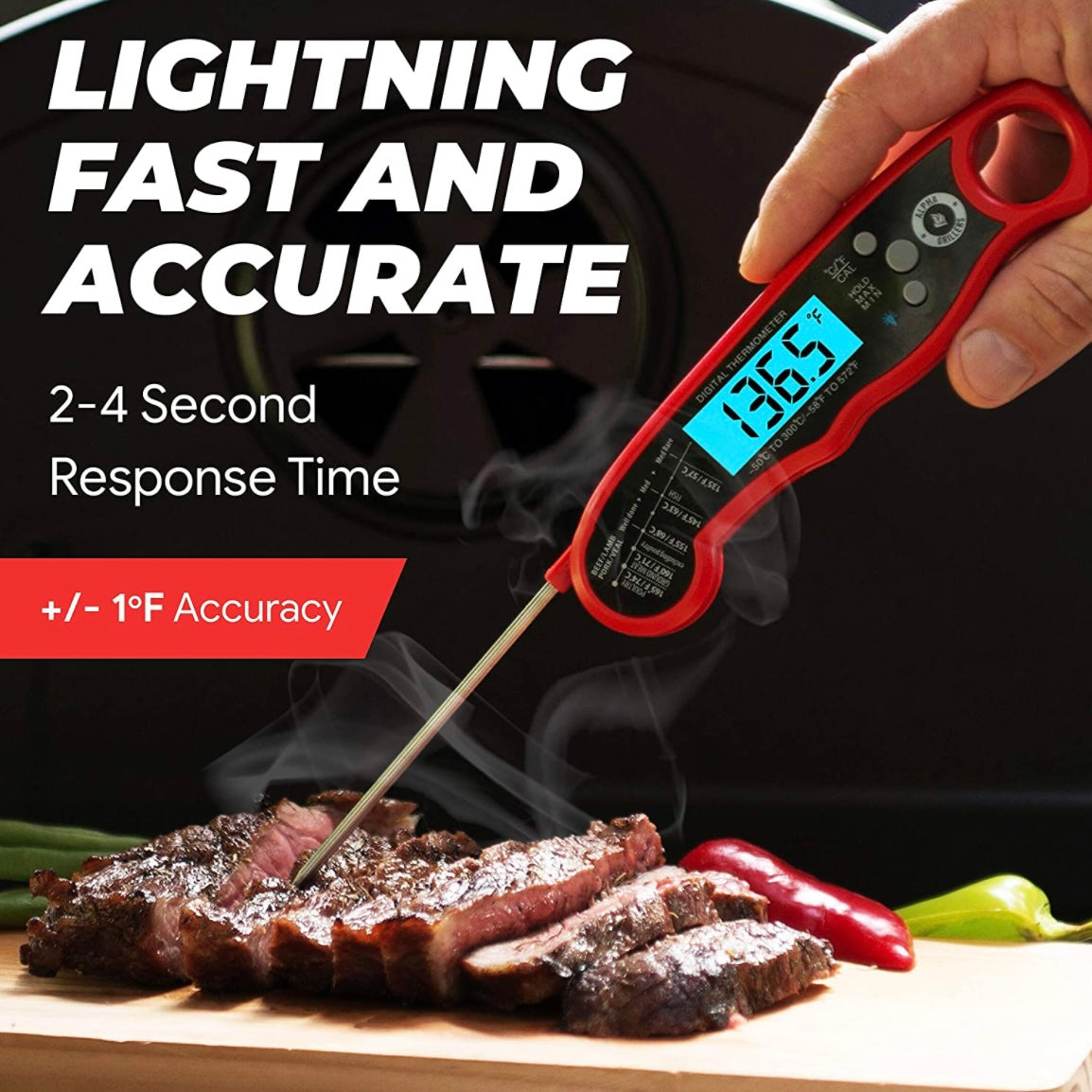 Digital Meat Thermometer | Waterproof Instant Read Thermometer