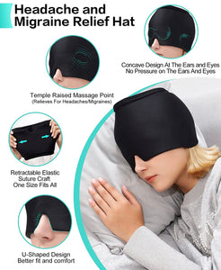 Migraine Relief Cap | Form Fitting Ice Gel Cold Compress